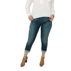 NEW LEVEL99 lily midrise skinny crop jean in blue